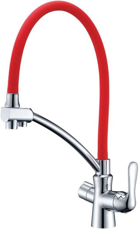 Смеситель для кухни Lemark Comfort LM3070C-Red с гибким изливом