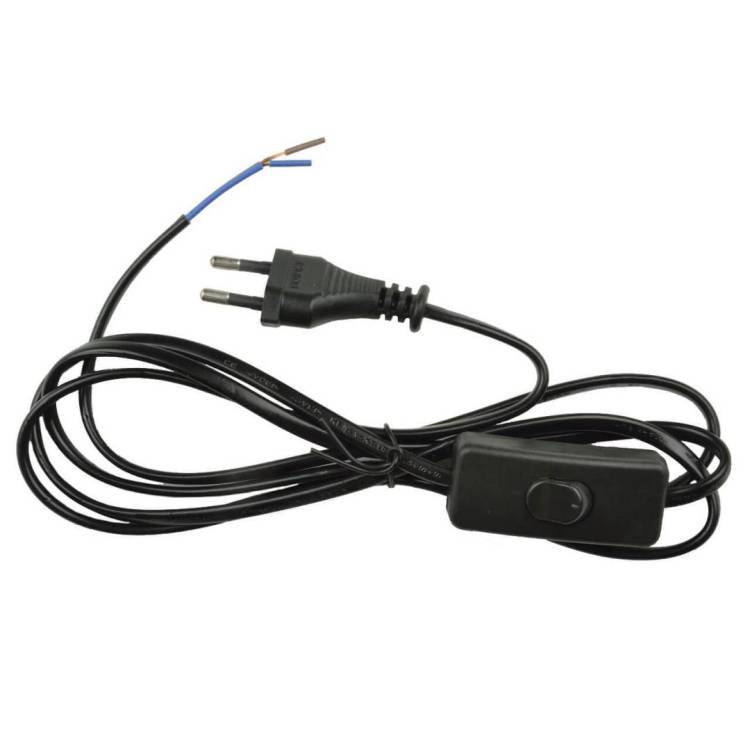 Шнур сетевой с вилкой и выключателем Uniel UCX-C10/02A-170 Black