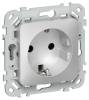 Розетка 1-местная с заземлением IEK Flite FI-R11-16-K47 алюминий
