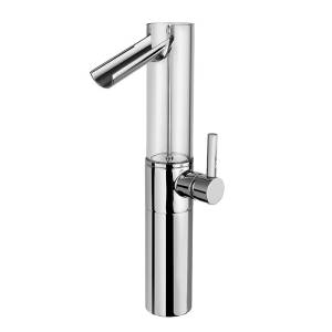 Смеситель для раковины Jacuzzi Halo 0FW00488JA00 высокий, хром-стекло