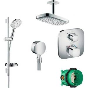 Душевой комплект Hansgrohe Raindance Select E 300 27384400 + 26630400 + 27506000 + 15708000 + 1800180