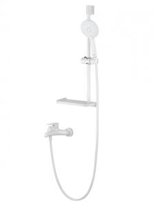 Смеситель для ванны Wonzon & Woghand WW-AE3201-MW с душевым гарнитуром, белый матовый
