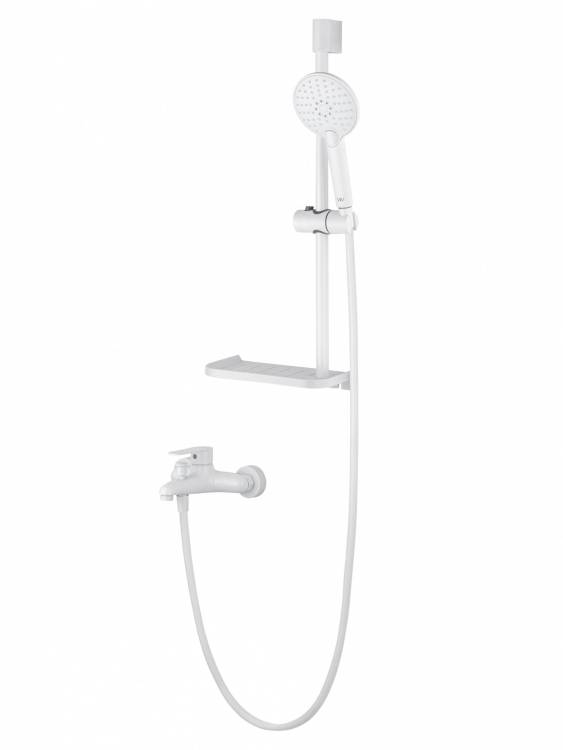 Смеситель для ванны Wonzon & Woghand WW-AE3201-MW с душевым гарнитуром, белый матовый