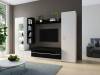 Стенка в гостиную Атлант Loft-20 белый снег, черный фото 2
