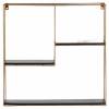 Полка навесная Stool Group Square FDC9684 g bl/m золотая, черный мрамор 50x10x50 фото 2