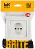 Розетка 1-местная IEK Brite BR-R10-10-K01-F белый фото 2