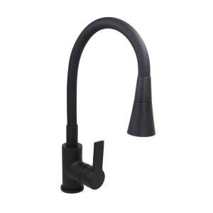 Смеситель для кухни Stella Polar Тулуза SP-00001980 S3865-2 с гибким изливом, черный матовый