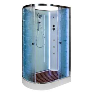 Душевая кабина AvaCan EM1511RNLED+GM с подсветкой и гидромассажем, 110x80x210