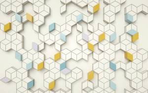 3D Фотообои Artegrafico «Лабиринт из ромбов» BL-014 акварель