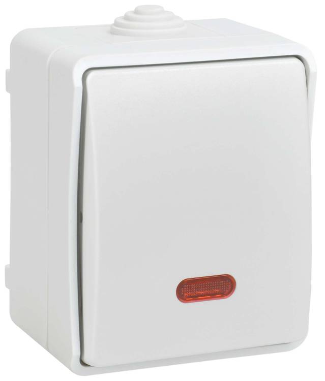 Выключатель 1-клавишный проходной IEK Fors EVS11-K01-10-54-DC белый