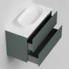 Тумба под раковину La Fenice Terra Twin Grigio 100 серо-зеленый матовый фото 4