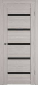 Межкомнатная дверь Владимирская Фабрика Дверей Atum Al 7 Stone Oak стекло Black Gloss SM 700x2000