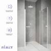 Душевая дверь в нишу Parly DE80F 80x185, профиль белый, стекло матовое фото 2
