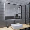 Зеркало Grossman Pragma-норма Black 18100802 1000x800x45 мм, LED с сенсорным выключателем и подогревом фото 3