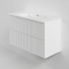Тумба с раковиной La Fenice Terra Twin Bianco NFNC-01-TER-B-100-2-3-100 белая матовая, 100 см