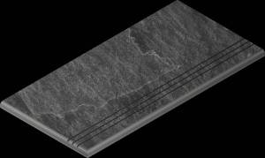 Ступень Italon Материя X2 620040000207 Титаниум закругленная грип левая 30x120