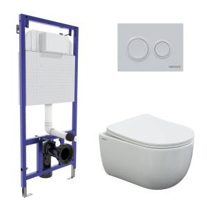 Комплект Berges Novum 43239 кнопка О1 белый