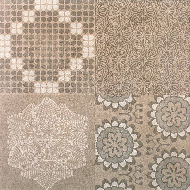 Керамогранит Kerama Marazzi Королевская дорога SG614520R обрезной орнамент коречневый 60x60