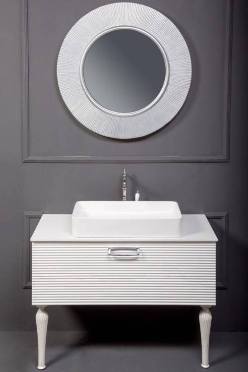 Тумба под раковину Armadi Art Vallessi Avantgarde 842-100-WG 100 белая золото