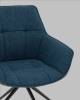 Кресло Stool Group Кимберли AV 344 W797/K12-K20PM-9005 синий, рогожка, замша, вращающееся фото 8