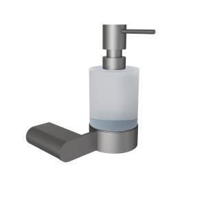 Дозатор Knotlor Блаженство LD102GM вороненая сталь, стекло матовое