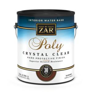Полиуретановый лак ZAR Poly Crystal Clear Interior Water Base глянцевый 3.78 л