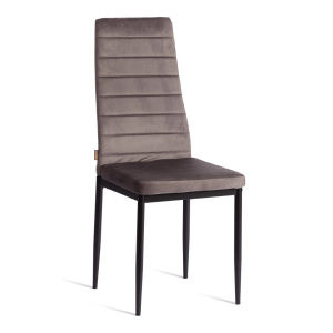 Стул Tetchair Easy (mod. JSC02-1) 21254 металл, флок, Dark grey (темно-серый) HLR24/черный