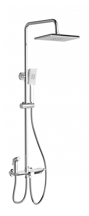 Душевая стойка Wonzon & Woghand WW-B3310-CR с термостатом, хром