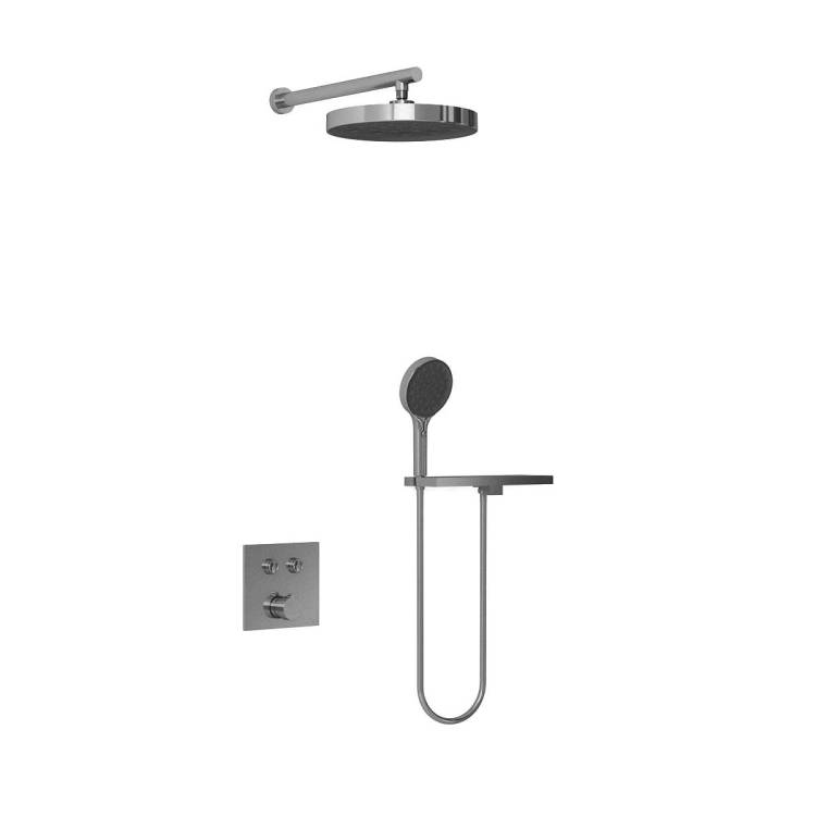 Душевой комплект Vincea Inspire VSFW-4I212RGM вороненая сталь, встраиваемый
