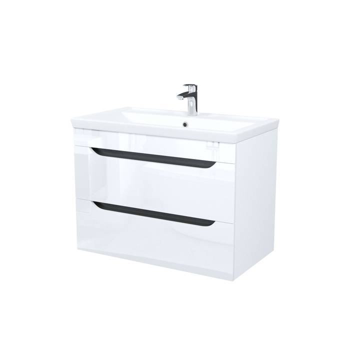 Тумба с раковиной Iddis Ray RAY80W0i95K подвесная, 80 см, белый