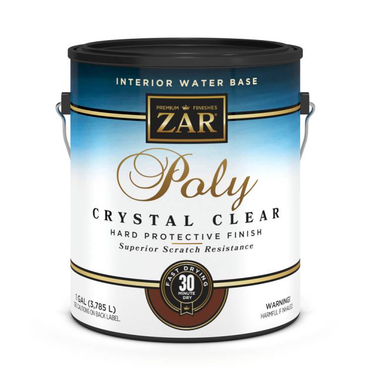 Полиуретановый лак ZAR Poly Crystal Clear Interior Water Base глянцевый 3.78 л