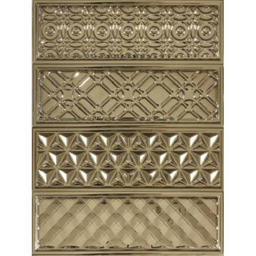 Керамическая плитка Heralgi Garden Dec. Geometry PVD Oro 10x30