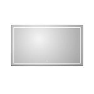 Зеркало BelBagno SPC-KRAFT-1400-800-LED-TCH-WARM-NERO с подсветкой, сенсорным выключателем и подогревом, 80x140