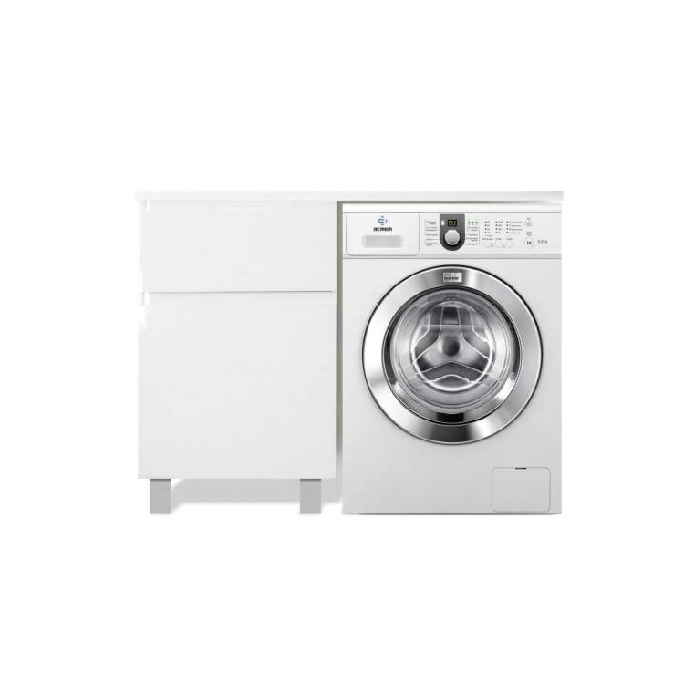 Тумба с раковиной Эстет Dallas Luxe 130 напольная, 2 ящика, под стиральную машину, L