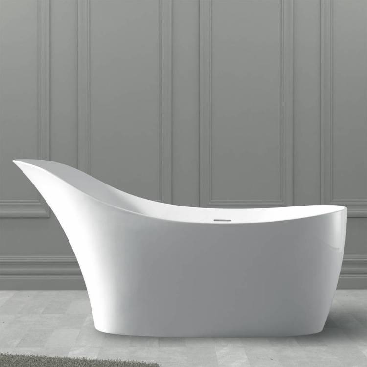 Ванна из искусственного камня Abber Stein AS9618 169x75 белая матовая