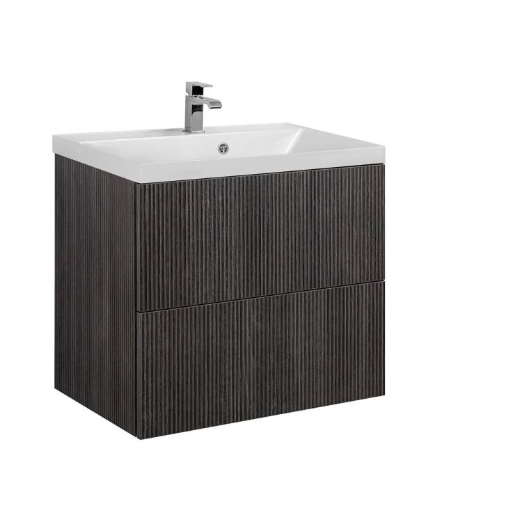 Тумба под раковину Art&Max Verona-Push AM-Verona-Push-600-2C-SO-KD Черный, 59.6x45x55