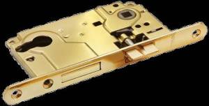 Замок с ригелем под цилиндр Morelli L1885 PG золото