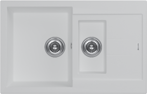 Мойка кухонная Kuchenstern Plat 60-2 207WH20 белый