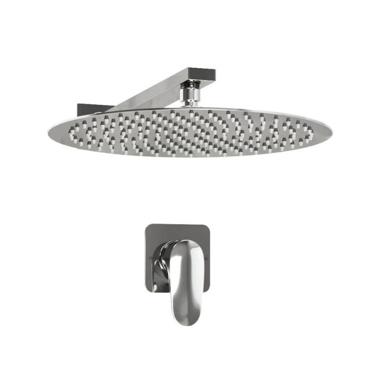 Душевой комплект Wasserkraft Weida A3151.090.116 с верхней душевой насадкой, хром, встраиваемый