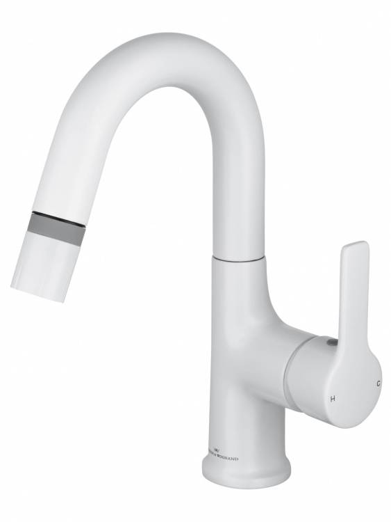 Смеситель для раковины Wonzon & Woghand WW-FE01L212-MW белый матовый