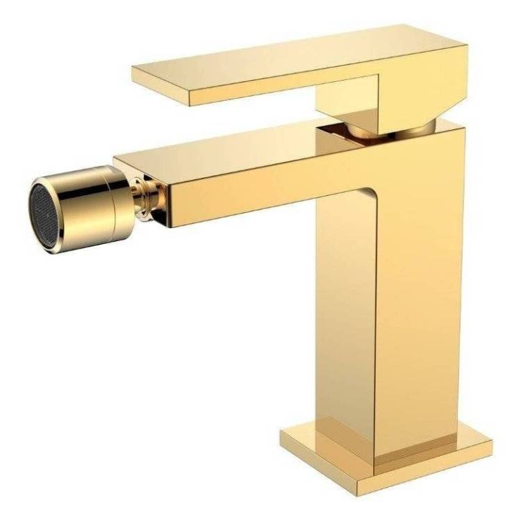 Смеситель для биде Boheme Qubic 476-G Shinny Gold