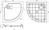Поддон для душа Cezares Tray SMC TRAY-SMC-R-80-550-150-W R 80x80, с сифоном фото 6