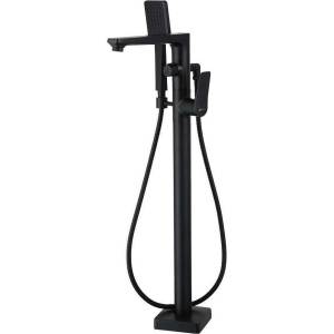 Смеситель для ванны Lemark Bronx LM3744BL напольный, черный