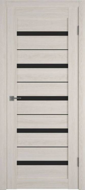 Межкомнатная дверь Владимирская Фабрика Дверей Atum Al 7 Scansom Oak стекло Black Gloss BM 900x2000