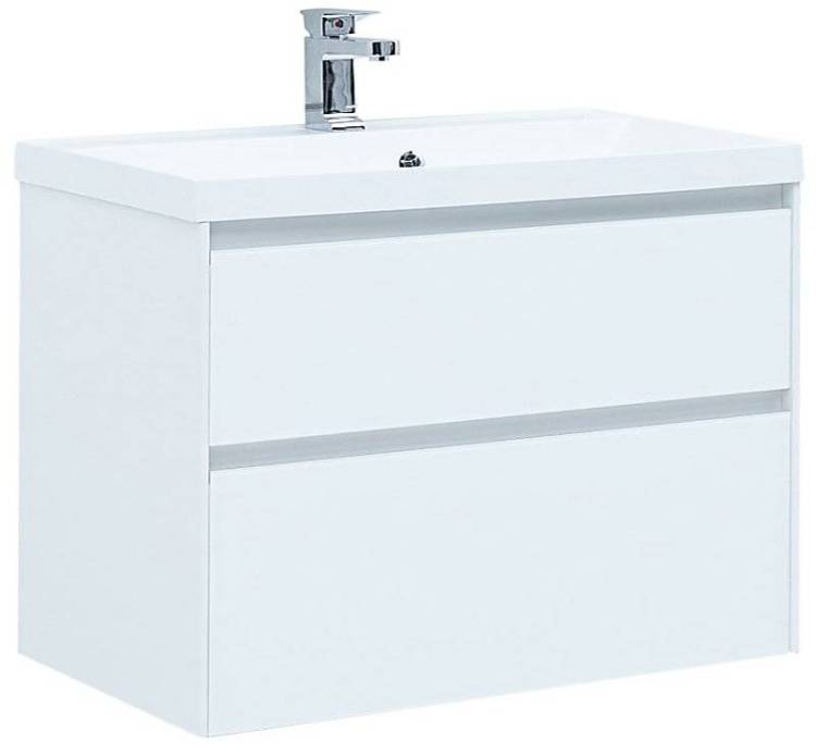 Тумба с раковиной Aquanet Гласс 90
