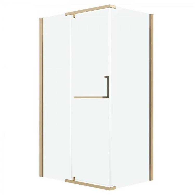 Душевой уголок Grossman Pragma 120.K33.03.1180.32.00 профиль золото сатин, стекло прозрачное, 110x80x195