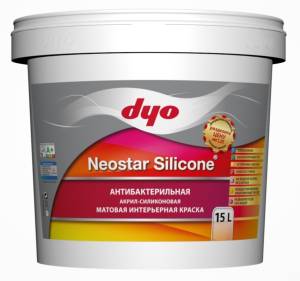Антибактериальная акрил-силиконовая краска для внутренних работ DYO Neostar Silicone 20 кг
