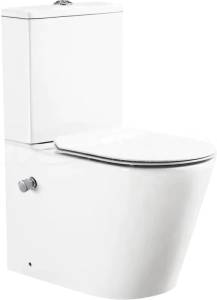 Унитаз-компакт SantiLine SL-5017SM-BD безободковый, с микролифтом, с функцией биде