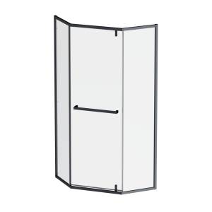 Душевой уголок Am.Pm Gem W90G-405-9090-BT профиль черный матовый, стекло прозрачное, 90x90x195