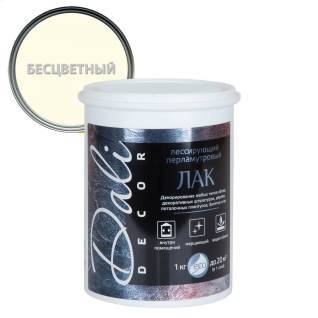 Лак лессирующий водостойкий Dali-Decor перламутровый бесцветный 1 кг